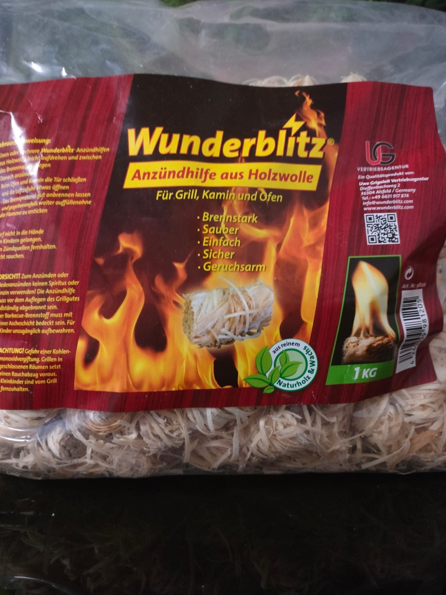 „Natürliches Feueranzünden mit 1kg Holzwolle – Effizient und Zuverlässig“ - BlitzShop24